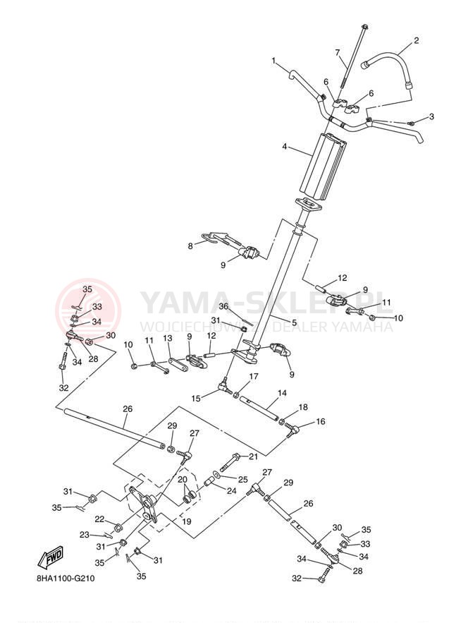 Schemat "Półki zawieszenia" do Yamaha FX NYTRO MTX SE 153 FX10M53SZL