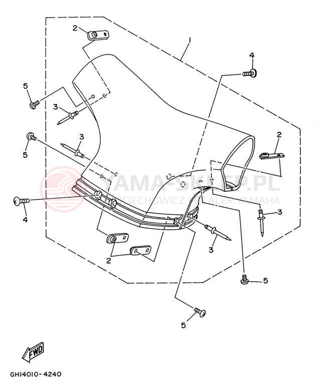 Schemat "Półki zawieszenia" do Yamaha WAVE VENTURE 700 WVT700U
