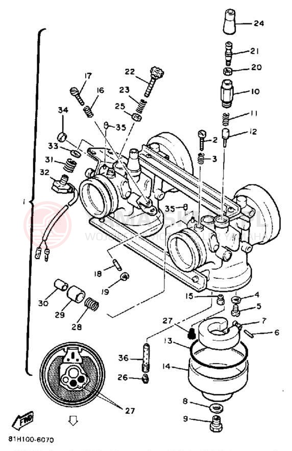 Schemat "Gaźnik" do Yamaha PHAZER II PZ480P