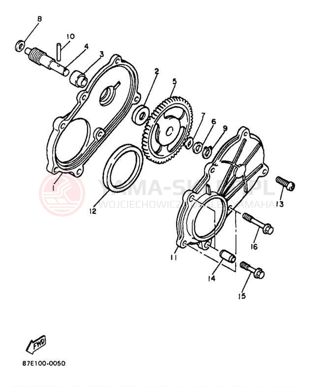 Schemat "przeniesienie napędu" do Yamaha OVATION LE CS340EB