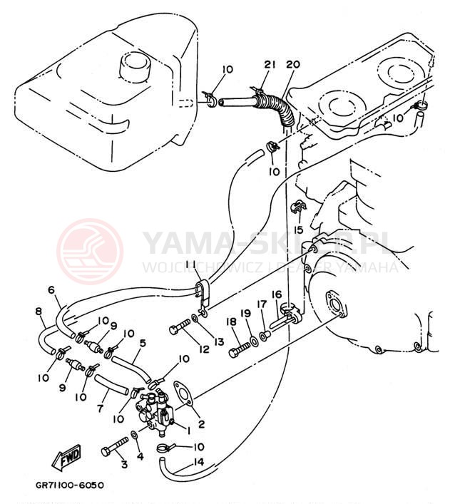Schemat "Pompa olejowa" do Yamaha WAVE BLASTER WB700AU