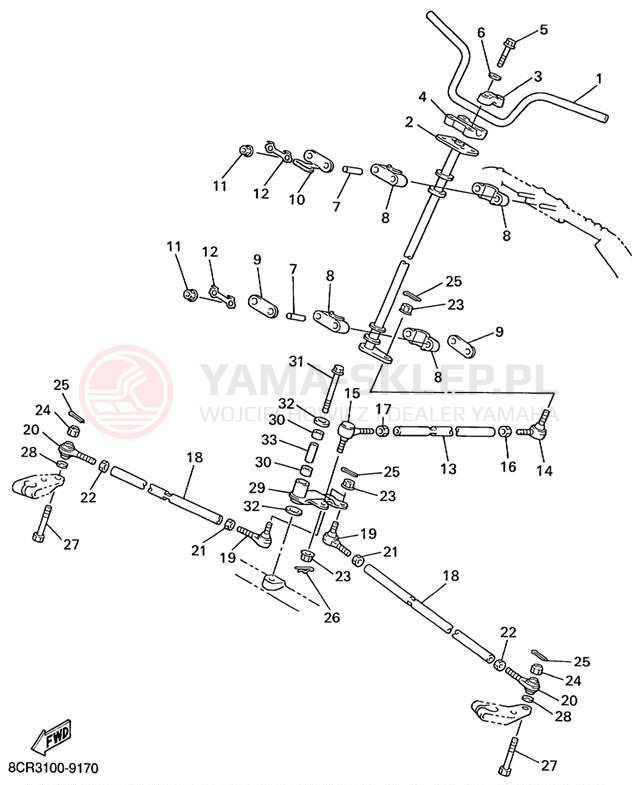 Schemat "Półki zawieszenia" do Yamaha VT500C/VX500ERC