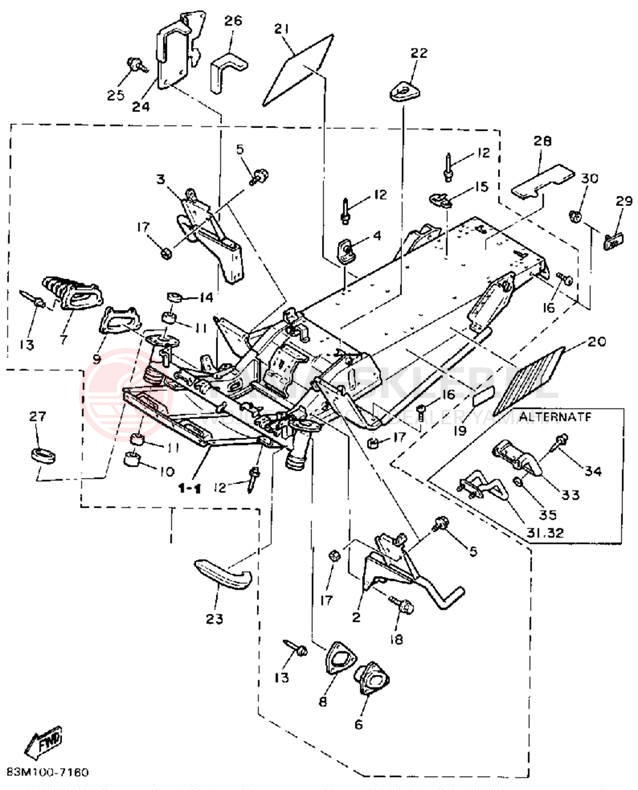 Schemat "rama" do Yamaha INVITER CF300P