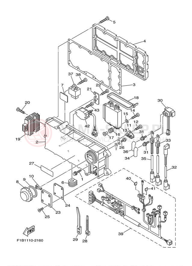 Schemat "układ elektryczny" do Yamaha FX140 FX1000CA/FX1000A
