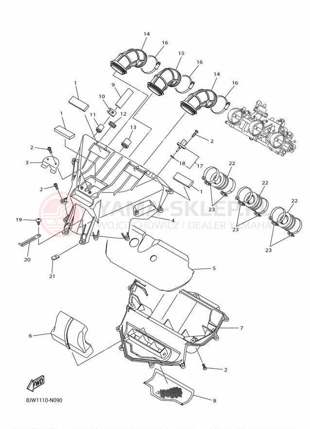 Schemat "Wtrysk paliwa" do Yamaha SRVIPER X TX LE SR10XLFO