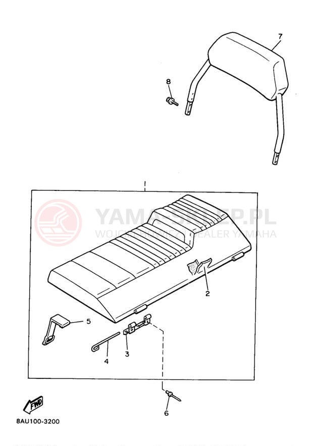 Schemat "siedzenie" do Yamaha VK540 II VK540EA