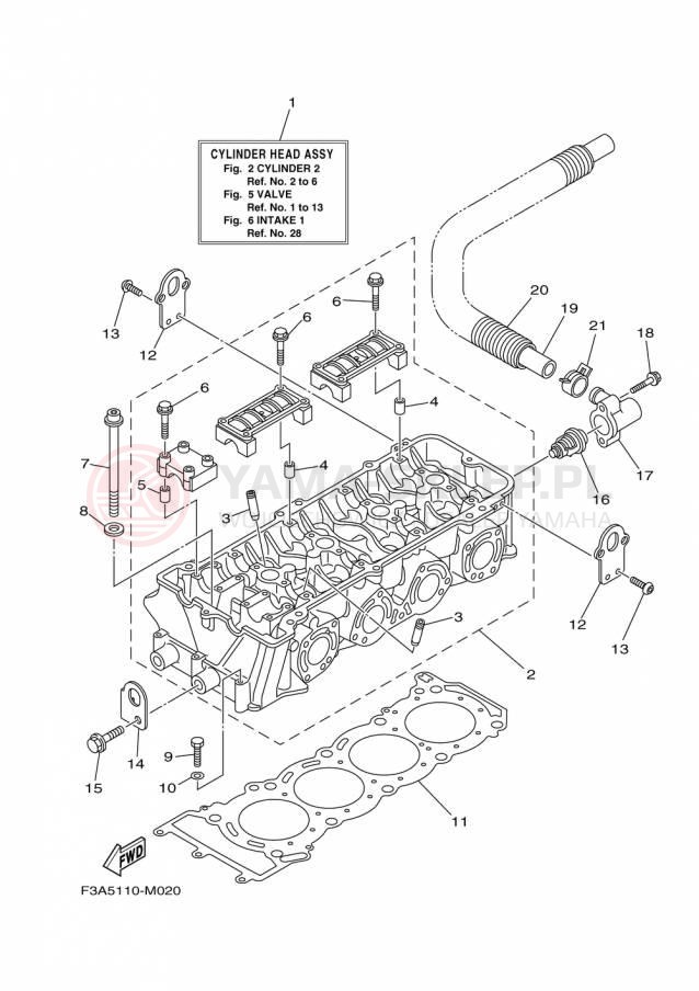 Schemat "cylinder" do Yamaha SX190 RX1800CP/RX1800DP