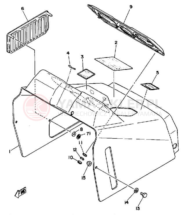 Schemat "INSTRUMENT PANEL" do Yamaha SRX440D