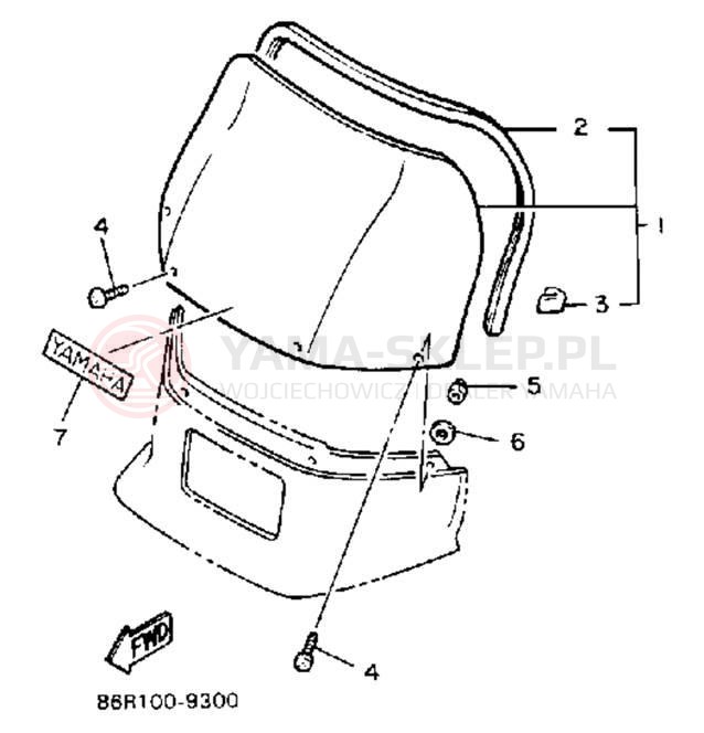 Schemat "Szyba" do Yamaha VK540 VK540EN