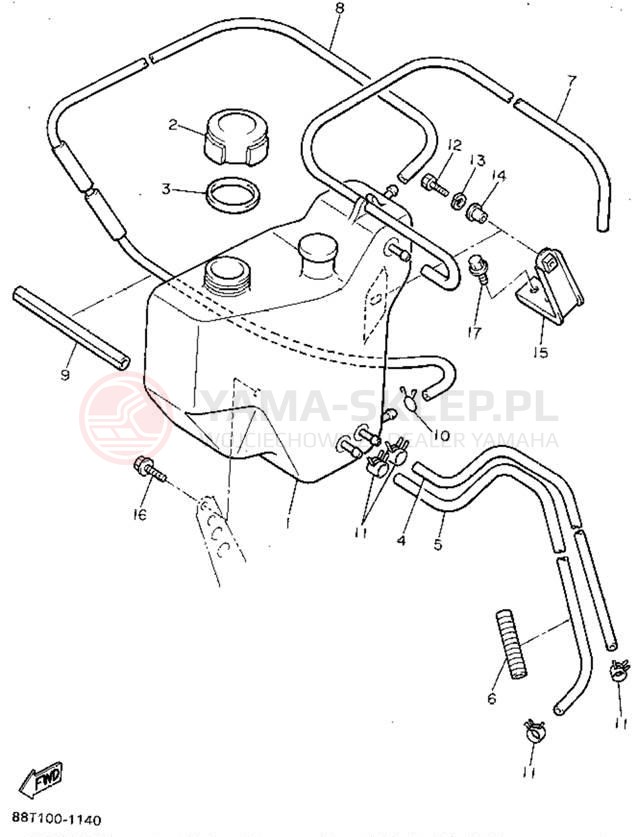 Schemat "Miska olejowa" do Yamaha VENTURE XL VT480V