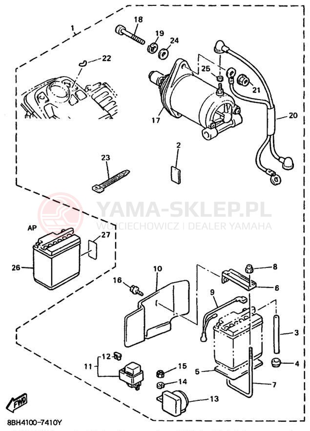 Schemat "układ elektryczny" do Yamaha PHAZER MOUNTAIN LITE PZ480STB