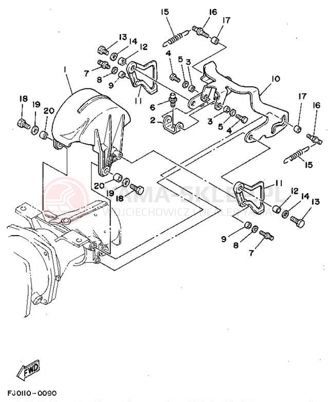 Schemat "JET UNIT" do Yamaha WAVE RUNNER III WRA650Q