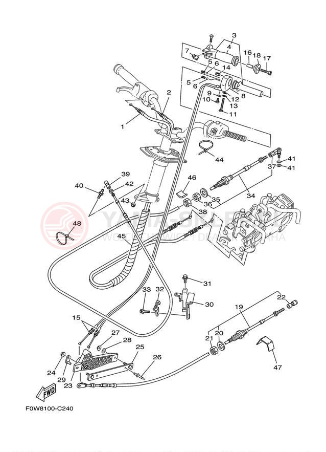 Schemat "Układ chlodzenia" do Yamaha WaveRunner GP800R GP800AD