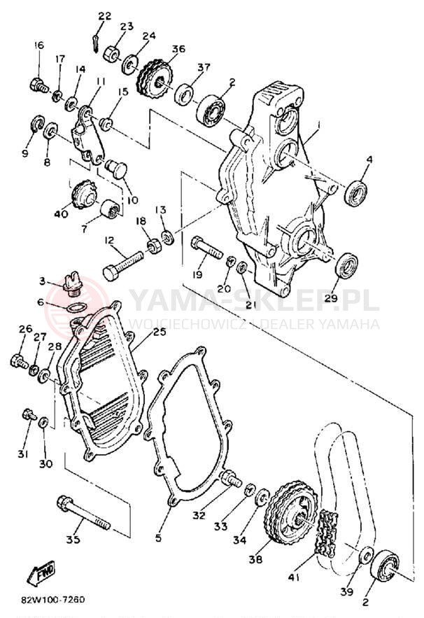 Schemat "Układ napędowy" do Yamaha SRV SR540N