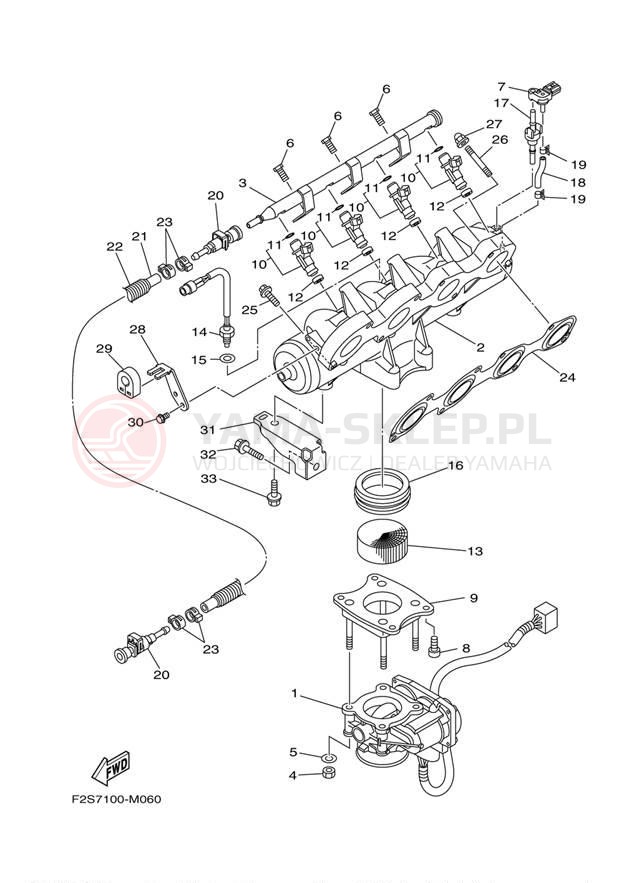 Schemat "Wtrysk paliwa" do Yamaha WAVERUNNER FZS GX1800AM