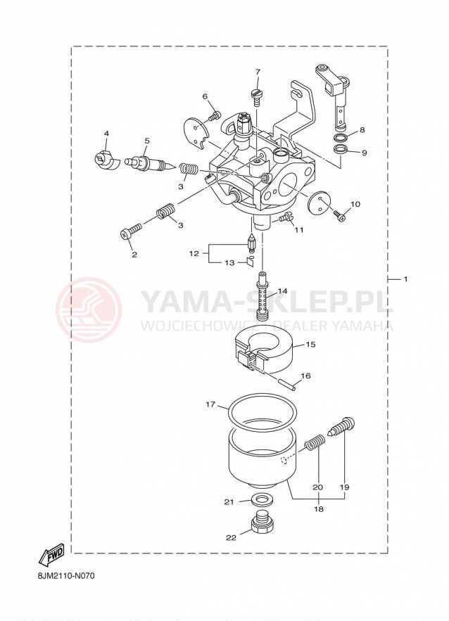 Schemat "Gaźnik" do Yamaha SRX120 SRX120FL