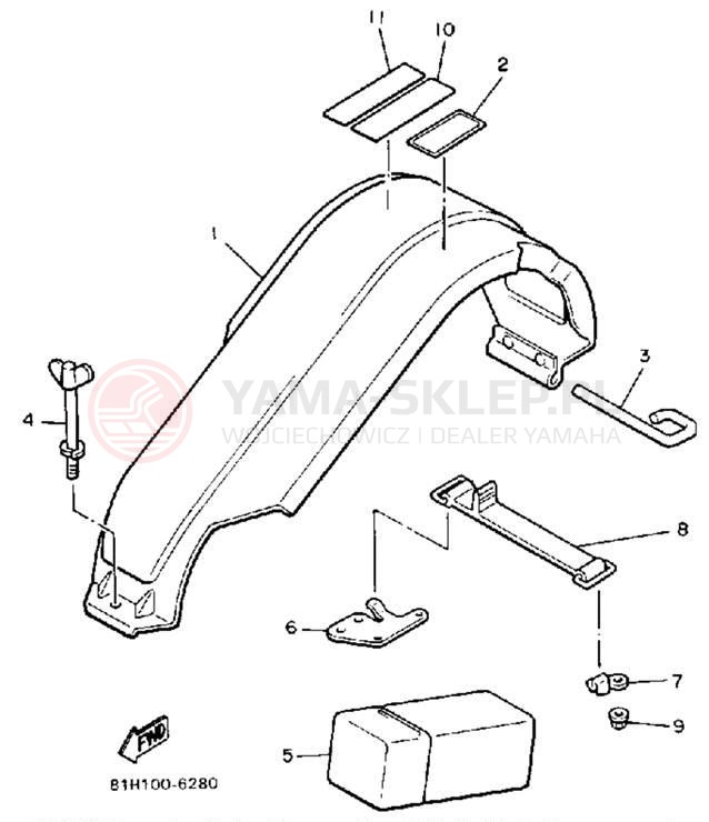 Schemat "GUARD - LUGGAGE BOX" do Yamaha PHAZER PZ480L