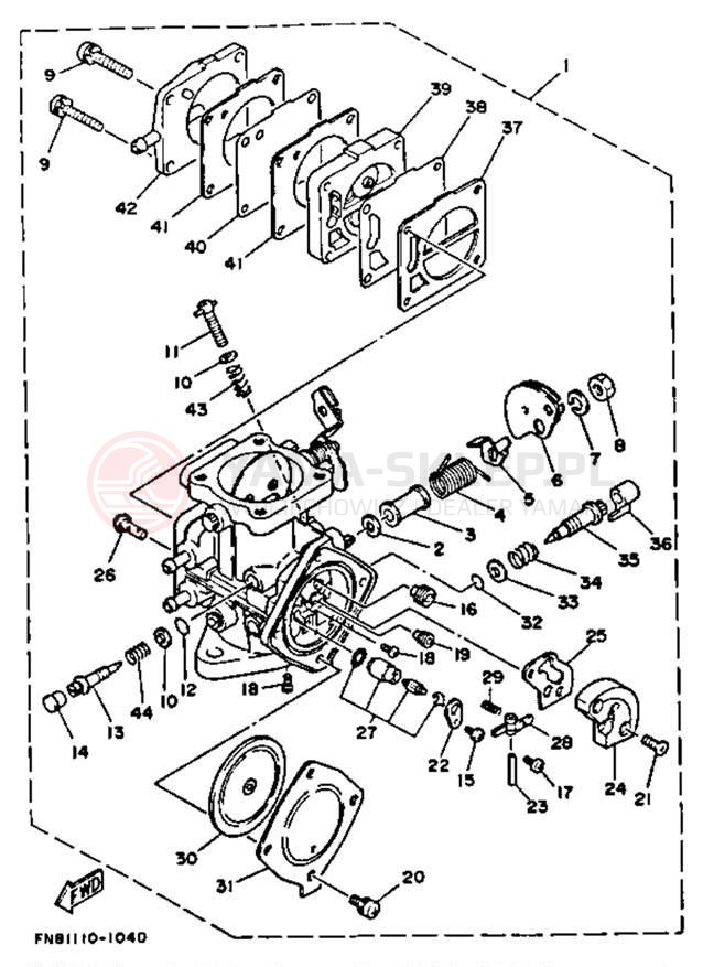 Schemat "Gaźnik" do Yamaha WRB650P_62