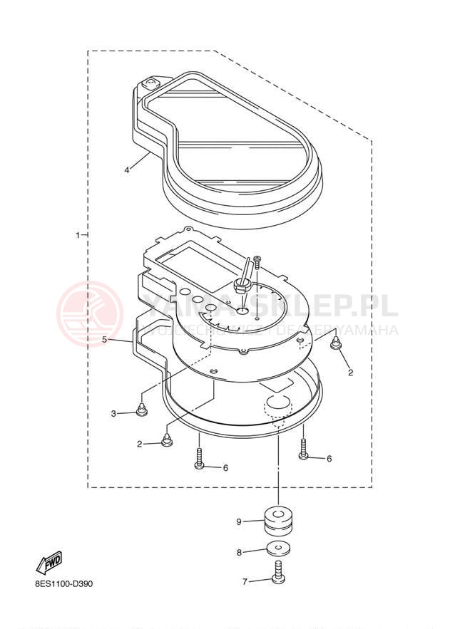 Schemat "licznik" do Yamaha VECTOR MOUNTAIN RS90ML/RS90MSL