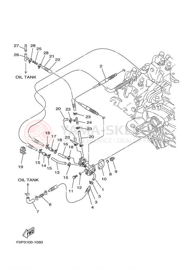 Schemat "Pompa olejowa" do Yamaha XL800 XA800Z