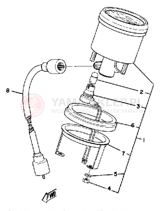 Schemat "Prędkościomierz" do Yamaha GP440A