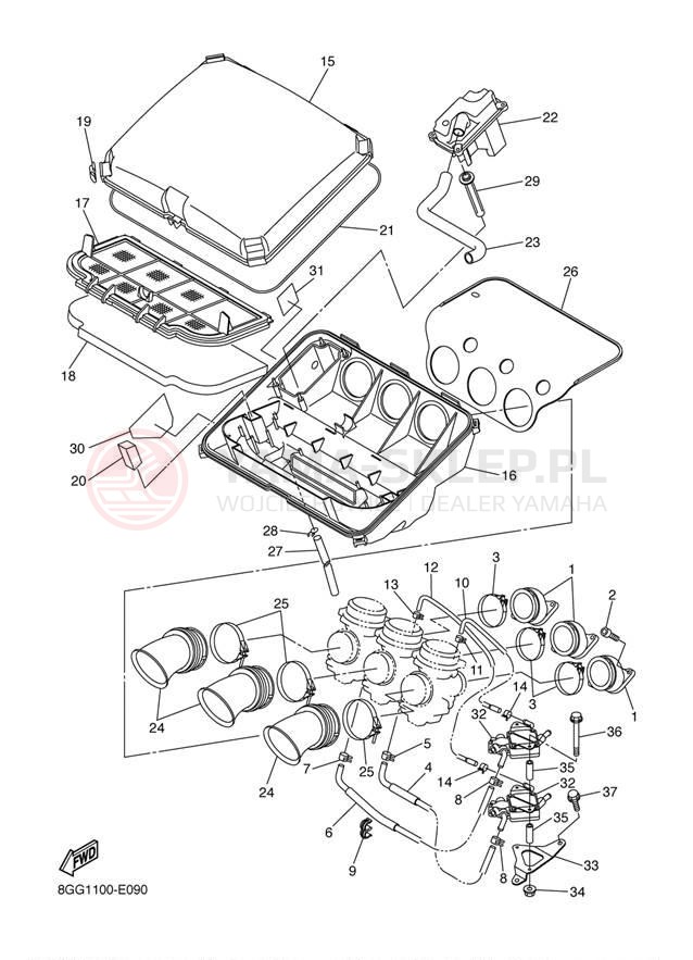 Schemat "Wtrysk paliwa" do Yamaha NYTRO RS90NL/RS90L