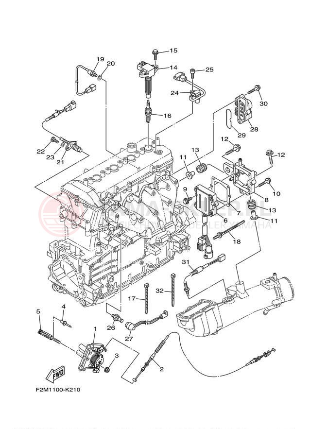 Schemat "układ elektryczny" do Yamaha VXR VX1800AK