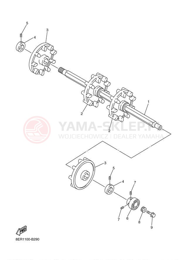 Schemat "Układ napędowy" do Yamaha APEX GT RX10GTW
