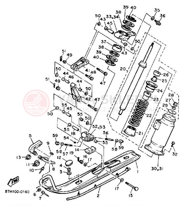 Schemat "płozy" do Yamaha PHAZER II PZ480P