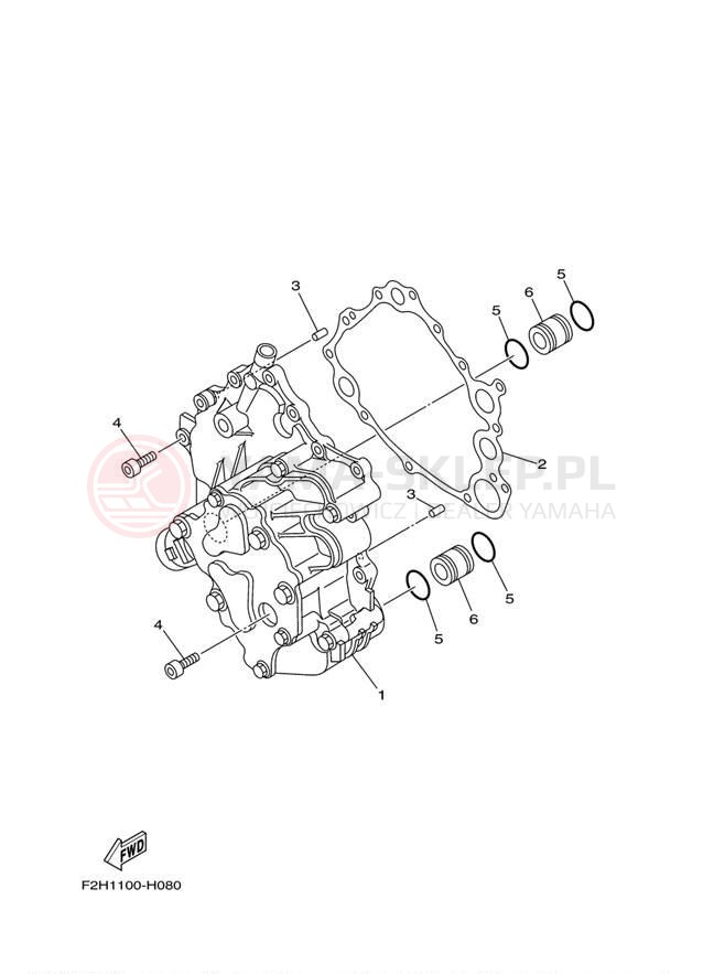Schemat "Pompa olejowa" do Yamaha VXR VX1800AK