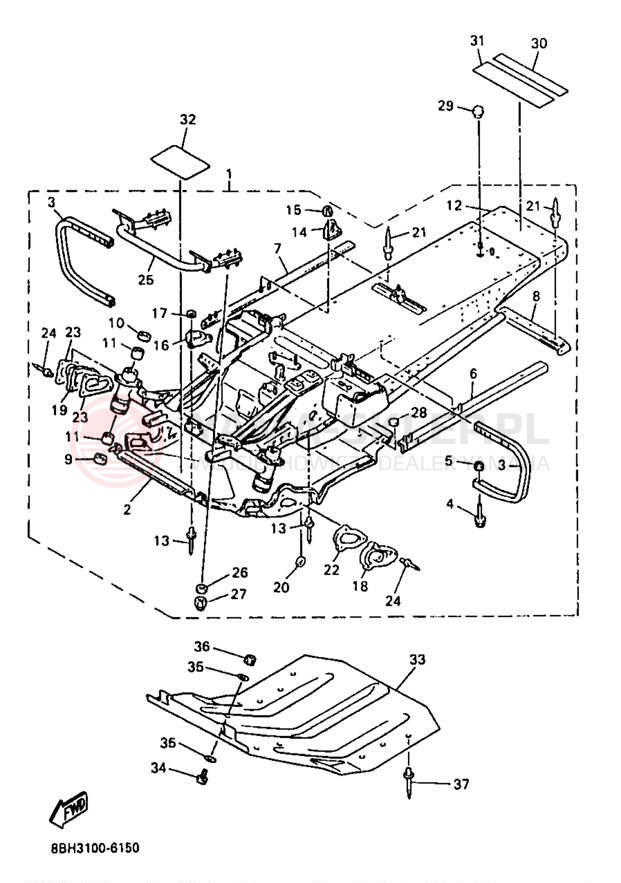 Schemat "rama" do Yamaha PHAZER MOUNTAIN LITE PZ480STB