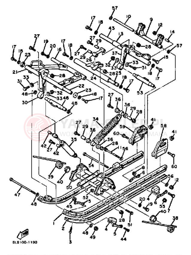 Schemat "Zawieszenie gąsiennicy" do Yamaha SS440F