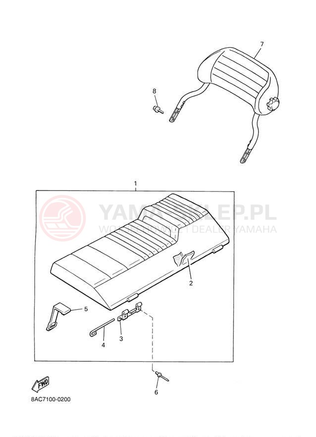 Schemat "siedzenie" do Yamaha VK540 III VK540EF