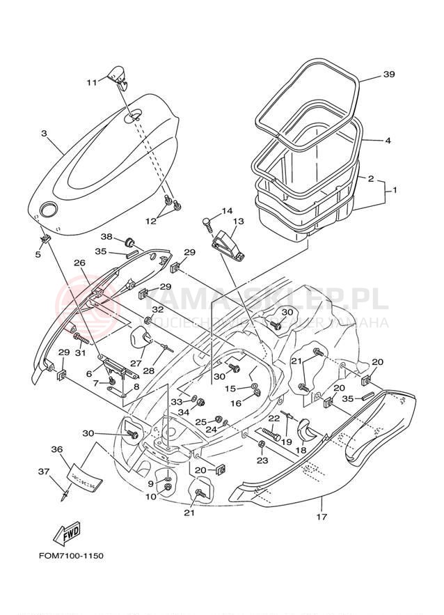 Schemat "ENGINE HATCH" do Yamaha XL700 XL700Z