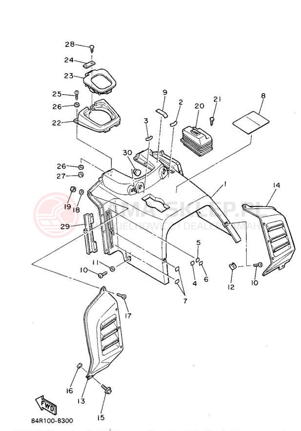 Schemat "INSTRUMENT PANEL" do Yamaha VK540 II VK540EV