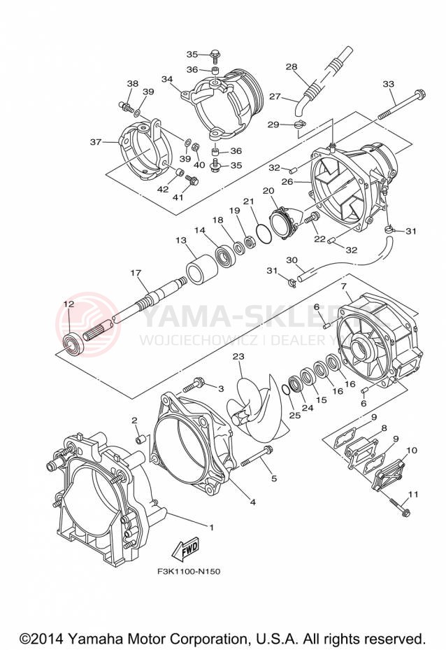 Schemat "JET UNIT" do Yamaha WAVERUNNER FZS GX1800AP