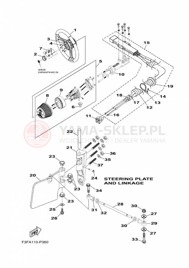 Schemat "Półki zawieszenia" do Yamaha 242 LIMITED SAT1800JP