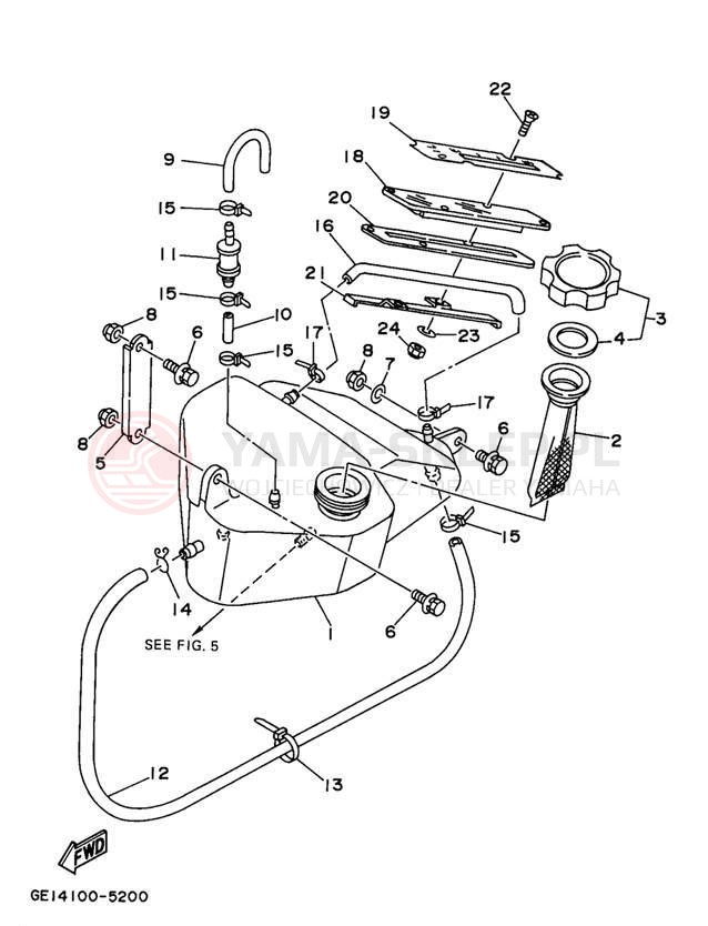 Schemat "Miska olejowa" do Yamaha WAVE RUNNER III WRA700V