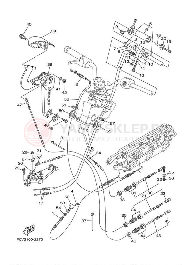 Schemat "Układ chlodzenia" do Yamaha XLT1200 XA1200AC