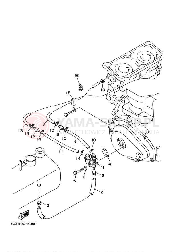 Schemat "Pompa olejowa" do Yamaha XL700 XL700Z