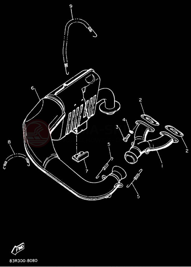 Schemat "Wydech końcowy" do Yamaha VK540 II VK540ET