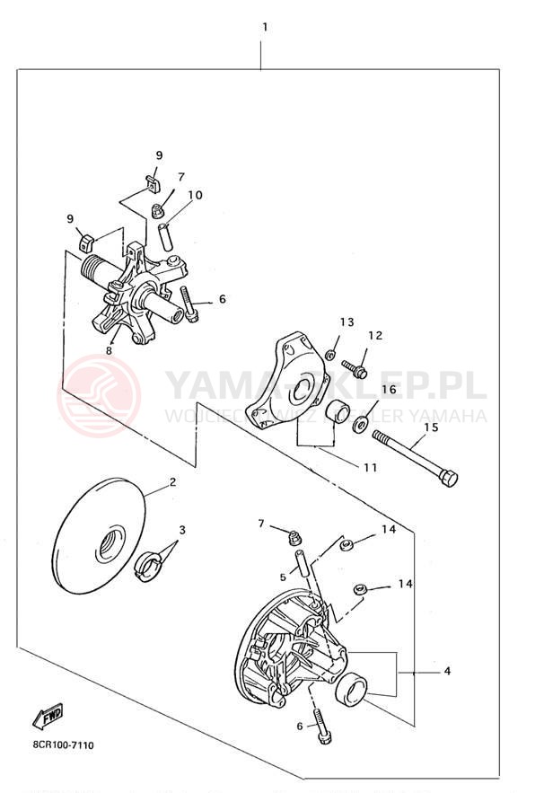 Schemat "Układ napędowy" do Yamaha PHAZER 500 PZ500C