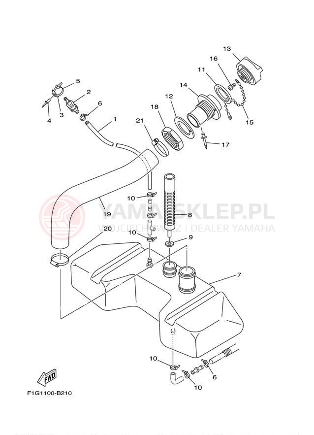 Schemat "Miska olejowa" do Yamaha GP1300-F