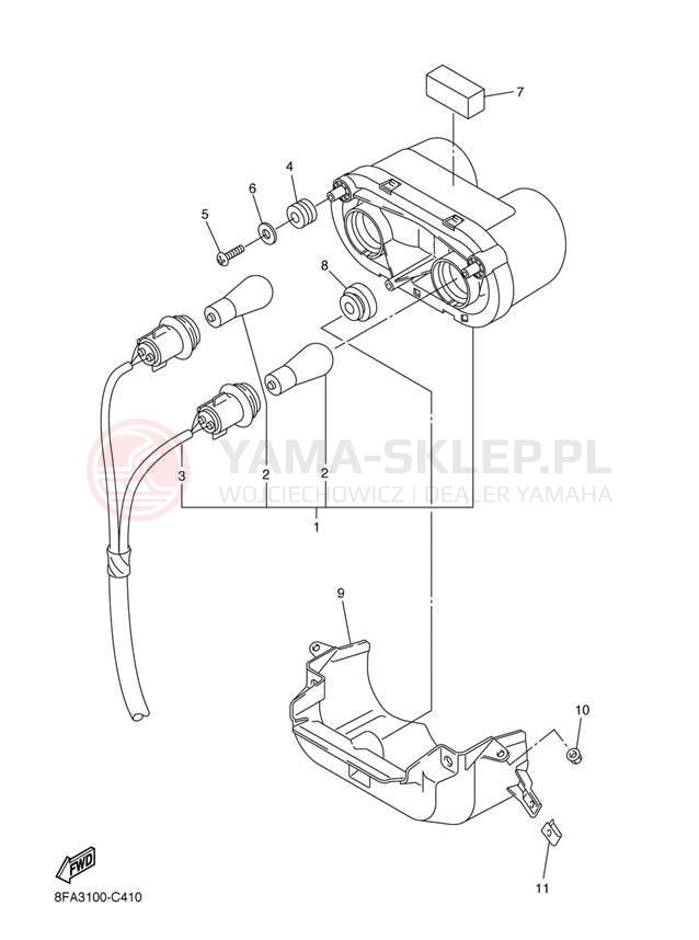 Schemat "lampa tył" do Yamaha RX-1 ER RX10RJ/RX10RSJ
