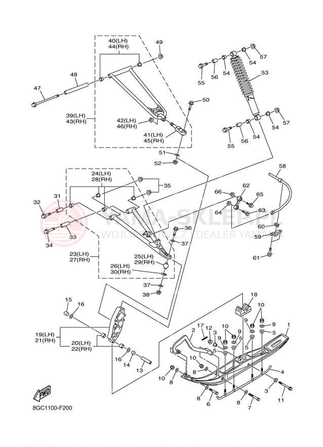 Schemat "płozy" do Yamaha PHAZER PZ50W