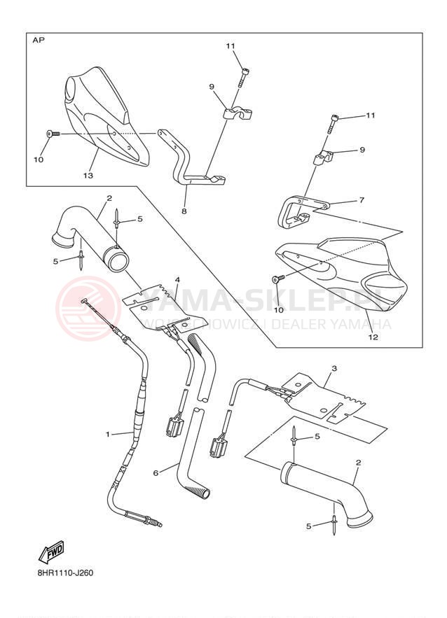 Schemat "Układ chlodzenia" do Yamaha FX NYTRO MTX FX10M53Z
