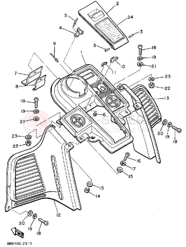 Schemat "INSTRUMENT PANEL" do Yamaha SRV SR540G