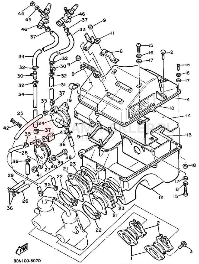 Schemat "Filtr powietrza" do Yamaha V-MAX VMX540L