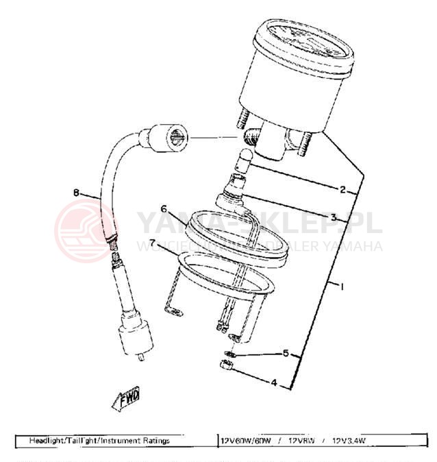 Schemat "Prędkościomierz" do Yamaha PR440