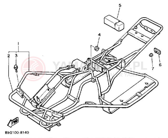 Schemat "rama" do Yamaha SNOSCOOT SV80P